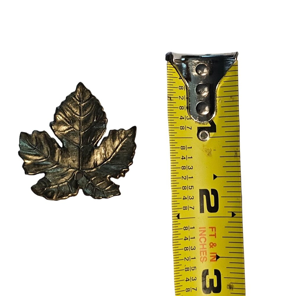 Vintage HMK CDS Gold Tone Maple Leaf Pin Brooch 1.5 - Picture 4 of 4